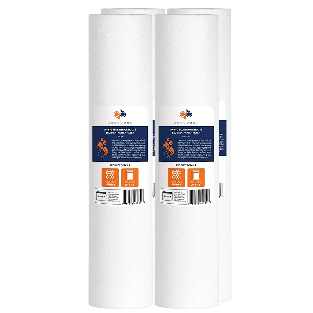 Aquaboon 5 Micron 20&quot; Big Blue Water Filter Cartridge Replacement